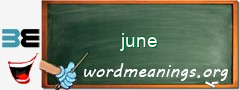 WordMeaning blackboard for june